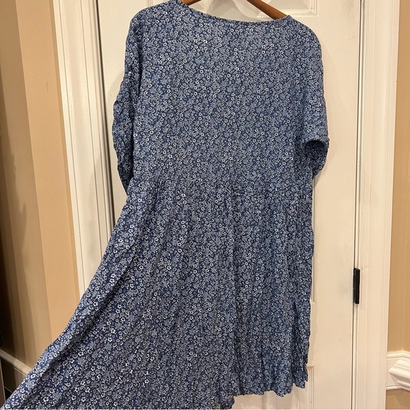 Ralph Lauren Denim & Supply Blue and White Floral Dress Flowy Women’s Large NWT - Picture 5 of 7